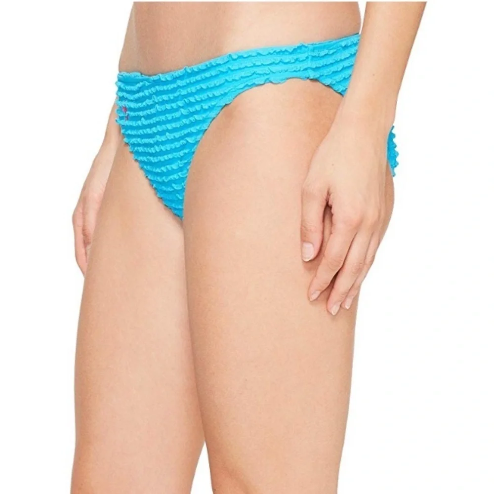 Ralph Lauren Polo turquoise ruffle bikini bottom L